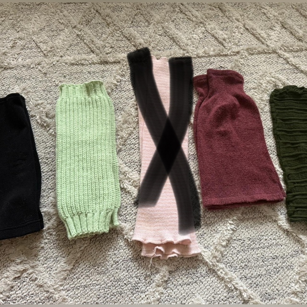 Leg warmers for ballet, dancewear, fashion, etc.